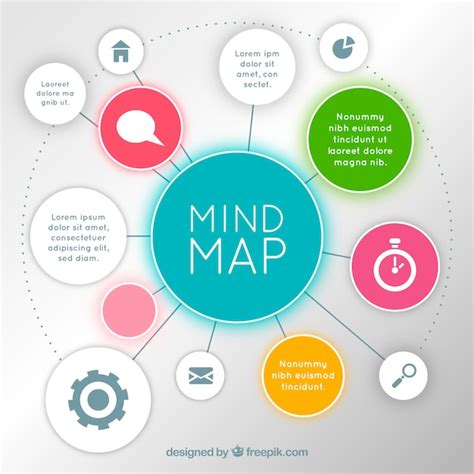 Plantilla Moderna De Mapa Conceptual Vector Gratis Mind Map Images