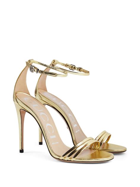 Gucci 110mm Metallic Leather Sandals Farfetch