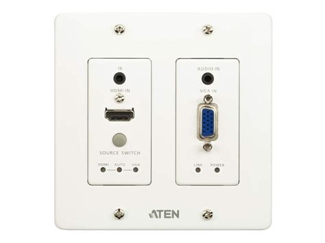 Aten VE2812UST HDMI VGA HDBaseT Transmitter With US Wall Plate 4K