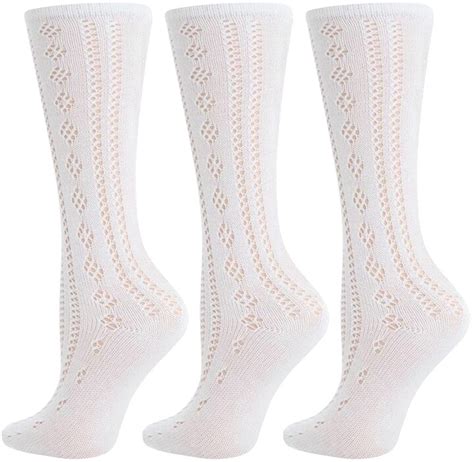 Adam And Eesa® 3 Pairs Girls Back To School Cotton Rich White Knee High