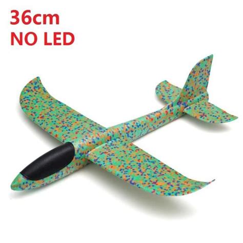 Couleur 36cm Pas De LED Vert Jet De Main Avion EPP Mousse En Plein Air