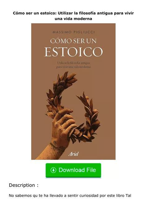 PPT download free pdf Cómo ser un estoico Utilizar la