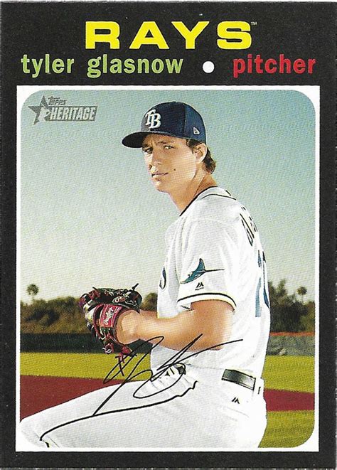 Tyler Glasnow 2020 Topps Heritage 365 Tampa Bay Rays Baseball Card