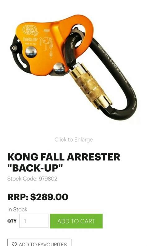 FALL ARRESTER KONG ITALY On Carousell