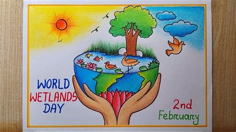 World Wetlands Day Poster Drawing Easy2nd Feb Wetlands Day Drawing