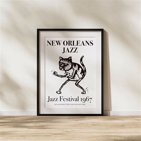 New Orleans Jazz Festival Vintage Poster Retro Music Vintage - Etsy