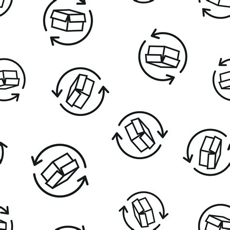 Box Package Return Icon Seamless Pattern Background Business Concept