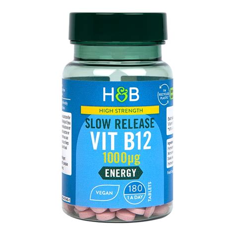 H B High Strength Slow Release Vitamin B Ug Tablets Holland