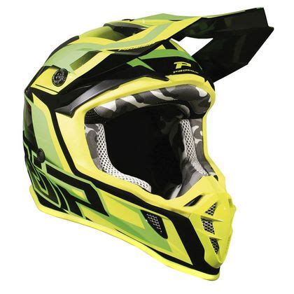 Casco De Motocross Progrip 3180 Verde Amarillo Motoblouz Es