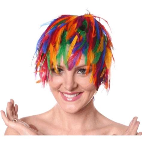 Wig Feather Hair Multicolored For Your Costume