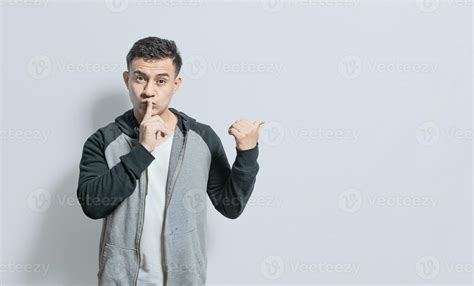 person pointing   side giving  offer isolated people