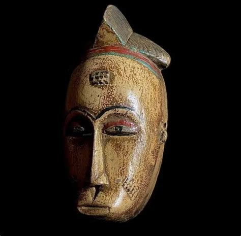 MASQUES AFRICAINS ANTIQUES visage tribal Vintage en bois sculpté