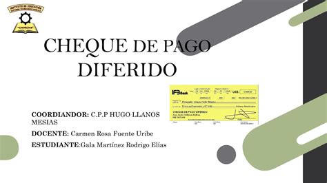 CHEQUE DE PAGO DIFERIDO by Rodrigo Gala Martínez Issuu