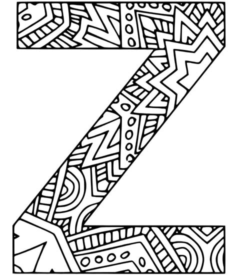 Desenhos De Letra Z Para Colorir Pintar E Imprimir Colorironlinecom