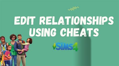 How To Edit Relationships Between Sims Using Cheats The Sims 4 YouTube