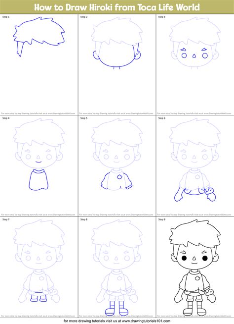 How To Draw Hiroki From Toca Life World Toca Life World Step By Step