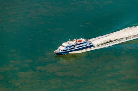 Nordstrand Aus Der Vogelperspektive Passagier Und Fahrgastschiff