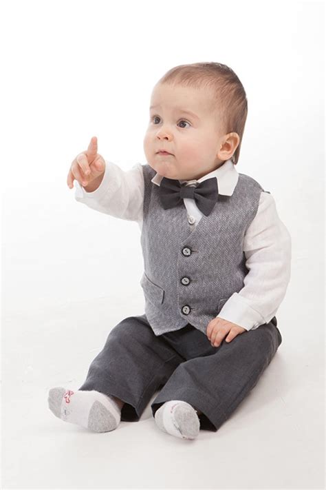 Ring Bearer Outfits Baby Boy Linen Outfits Baby Boy Gray Suit Etsy