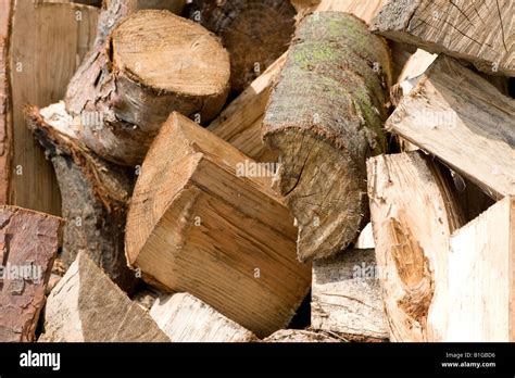 Pile Of Wood Logs Fire Wood Stock Photo Alamy