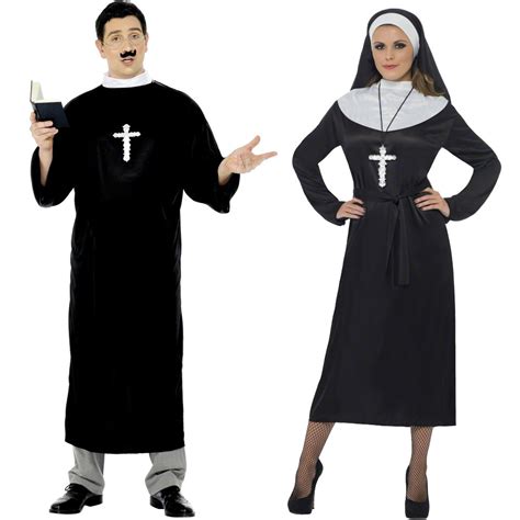 Mens Priest Vicar Ladies Nun Religious Saints And Sinners Fancy Dress Costume Ebay