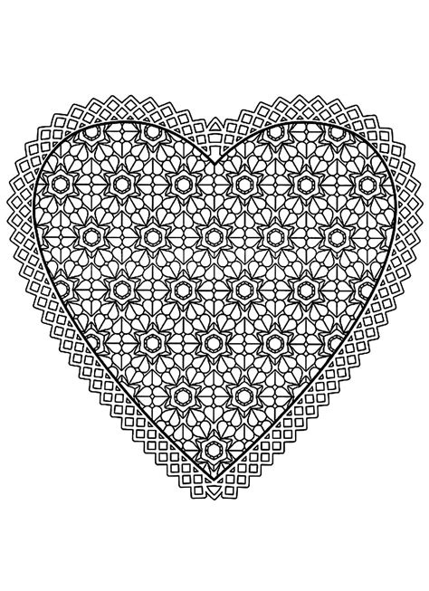 Mandala de Corazón Perfecto para colorear imprimir e dibujar ColoringLib