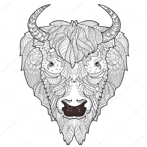 Bison Skull Drawing at GetDrawings | Free download