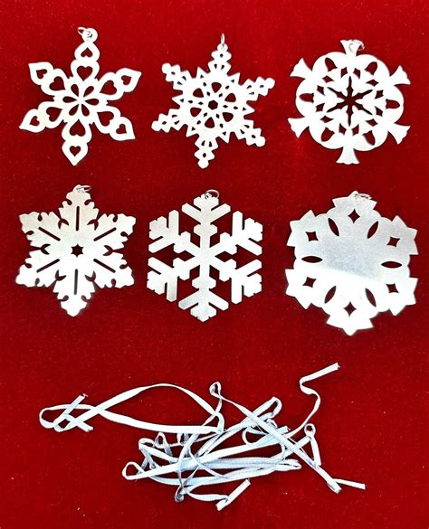 Vintage James Avery Sterling Silver Christmas Ornaments Lot Of 6 Snowflakes Ebay