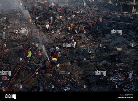 Dhaka Bangladesh Th April A Large Fire Has Gutted Thousands Of