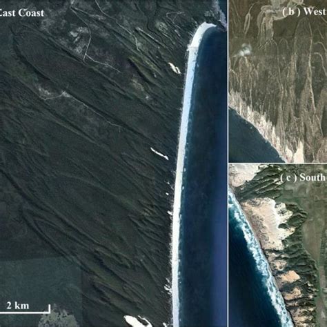 Coastal parabolic dunes in Australia, at the same scale. | Download ...