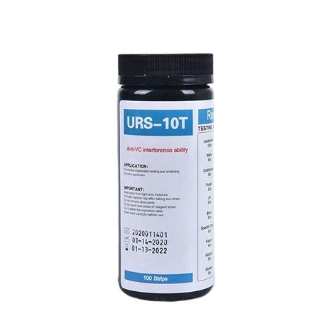 100 Strips Urs 10T Reagent Urinalysis Strips 10 Parameters Urine Test