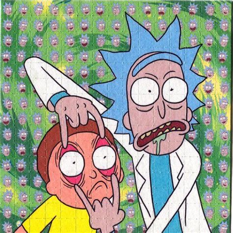 Stoned Rick And Morty Psychedelic Art - musicforruby