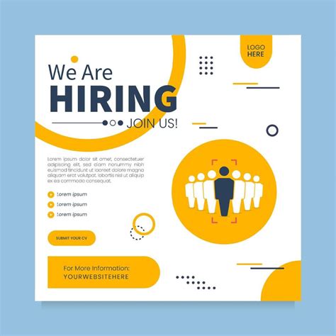 We Are Hiring Job Position Social Media Post Flat Vector Design For Web Apps And Many More