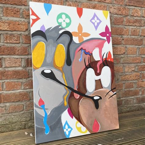 Tom Jerry X LV 60 By 90 Cm Painting Art Depop