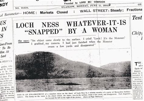 LOCH NESS MONSTER: A 1934 Picture of Nessie?