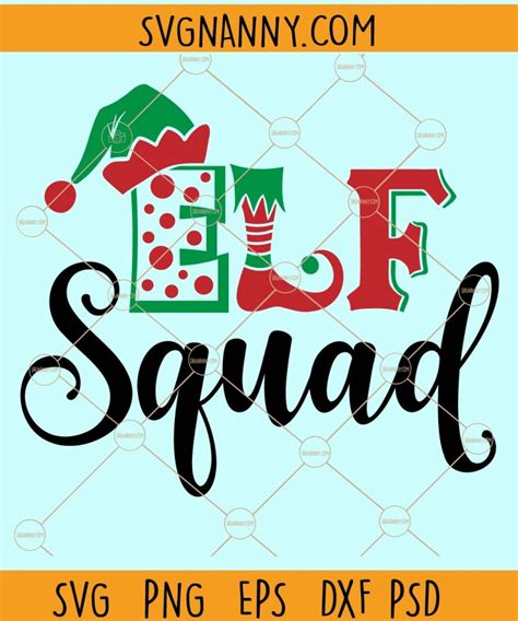 Elf Squad Svg Christmas Svg Elf Crew Svg Elf Svg Winter Svg Merry