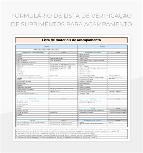 Modelos De Planilhas Listas De Verificação Para Microsoft Excel E