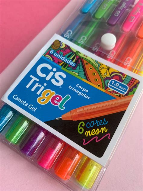 Caneta Gel Mm Trigel Cores Neon Cis