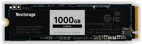 Nextorage Japan 1TB NVMe PCIe Gen 4 M 2 Internal SSD Read Speed Up To