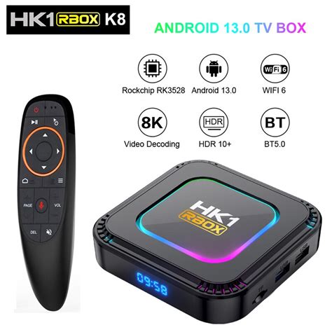 NOVO Android 13 CAIXA De TV HK1 RBOX K8 RK3528 4G 32G 64G 128G 5G WIFI6