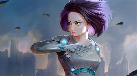 Alita Battle Angel 2018 Art Movies Wallpapers Hd Wallpapers Digital Art Wallpapers Artwork