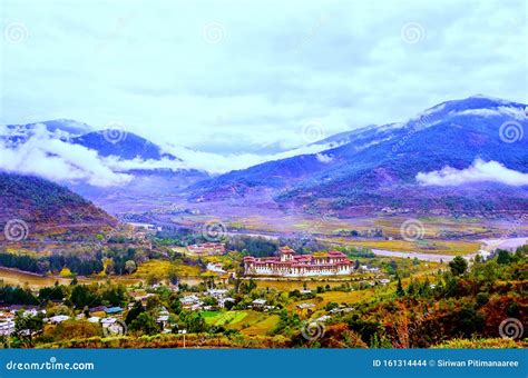 Top View Of Punakha Dzong Bhutan Stock Photo Image Of Autumn