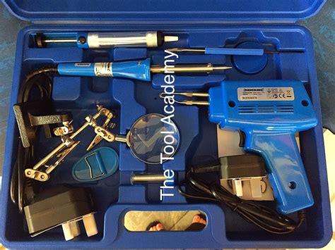 Electrical Soldering Kit Set 30w Iron And 100w Gun Solder Stand Tool And Case Ebay