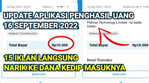 Update Nonton Iklan Langsung Narik Dari Apk Penghasil Saldo Dana