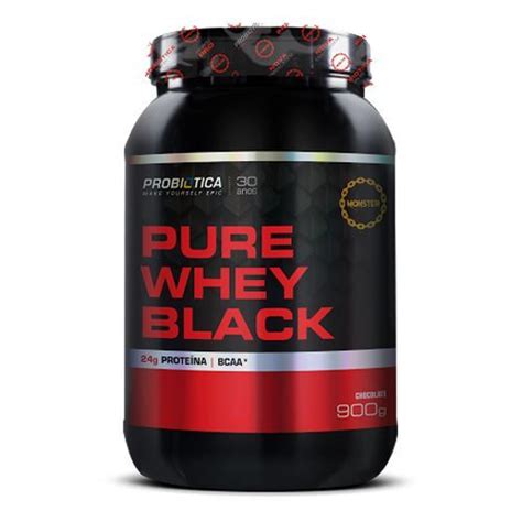 Pure Whey Black 900g Chocolate Probiotica OtimaNutri