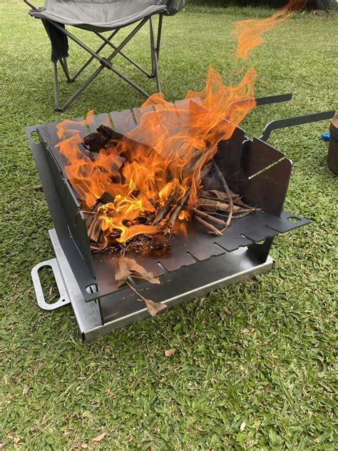 Flat Pack Fire Pit And Bbq Grill Easy To Assemble And Versatile