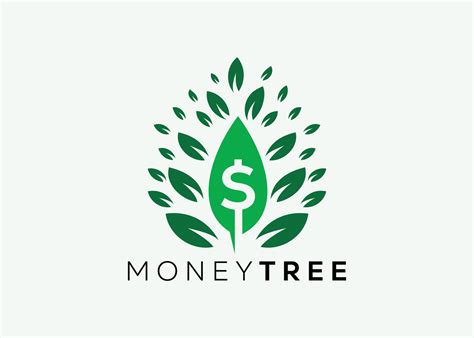 Minimalist Money Tree Logo Design Vector Template Money Grow