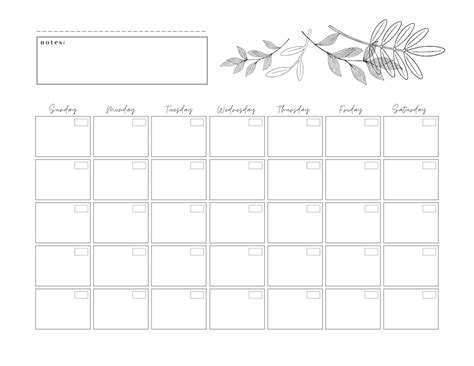 Monthly Calendar Printable Individual Month Planner - Etsy