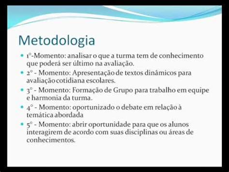 Metodologia De Um Plano De Aula Exemplo Novo Exemplo