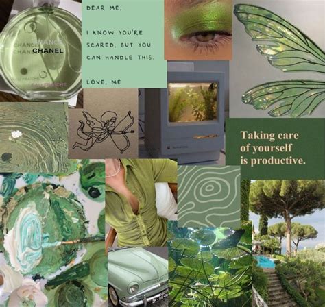 Green Mood Board. Green Aesthetic. | Green aesthetic, Sage green wallpaper, Mood board