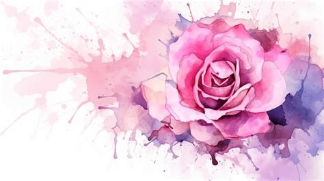 Premium AI Image | Abstract pink rose color painting by watercolor ...